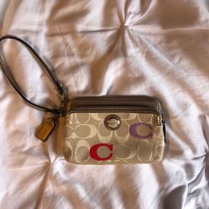 Coach signature wristlet NWOT